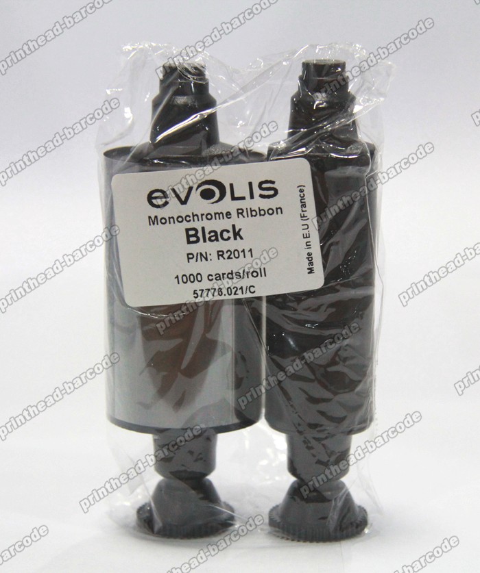 Evolis R2011 Black Monochrome Ribbon K 1000 prints Original - Click Image to Close